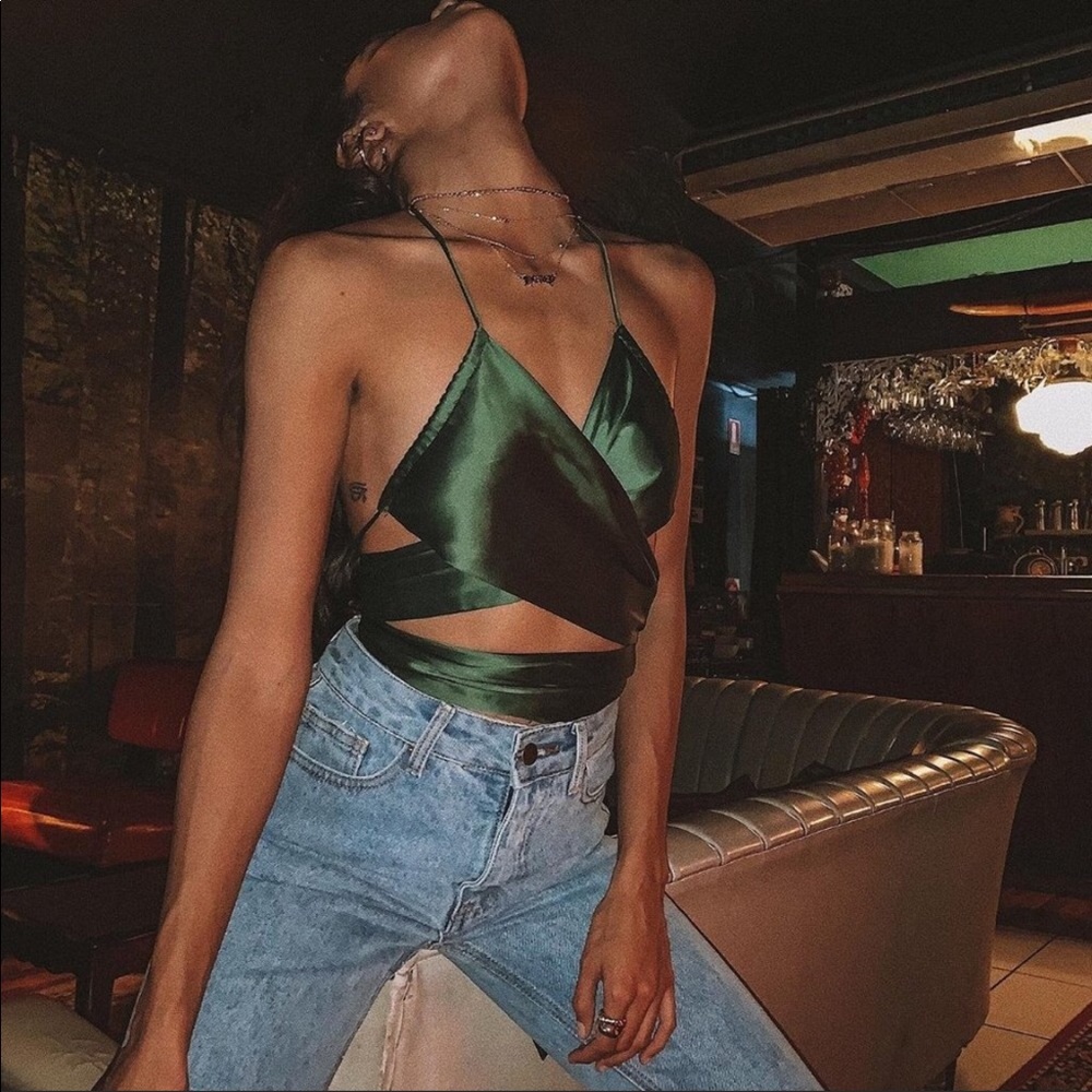 Hands Off Me Khaki Top